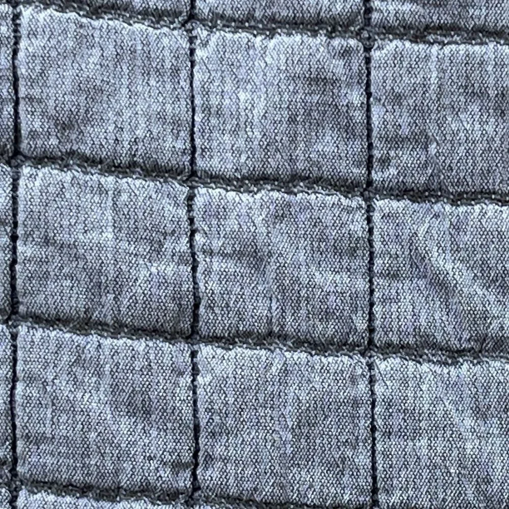 Boll And Branch King/California King Duvet Set 2 Shams Quilted Windowpane Cotton